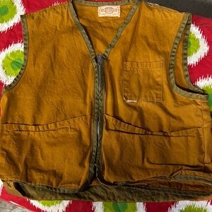 Men's Brown Vest with Green Trim